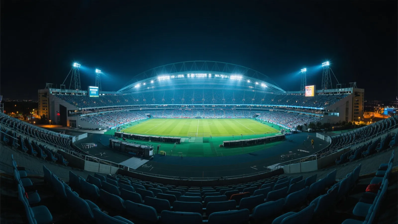 世界杯球场夜景